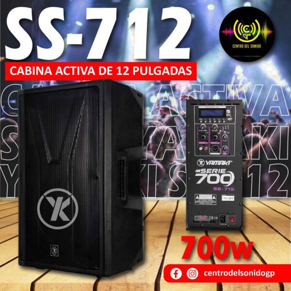 cabina activa yamaki ss712 de 700watt oferta con base