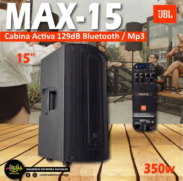 jbl max15 cabina activa 350w 129db bluetooth / mp3 (copia)