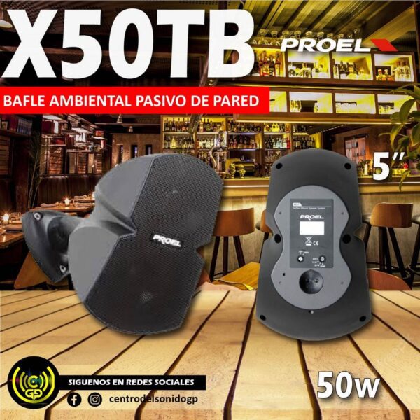 bafle de pared pasivo x50tb proel 50w