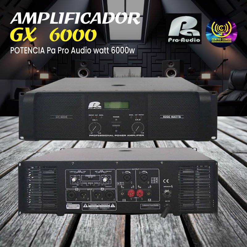potencia gx6000 pa pro audio de 6000watt