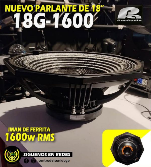 parlante pa po audio 18g 1600 de 18" parlante pa po audio 18g 1600 de 18"