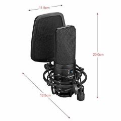 micrófono condensador de gran diafragma boya by m1000