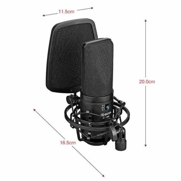 micrófono condensador de gran diafragma boya by m1000