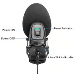 boya by bm3030 micrófono shotgun direccional