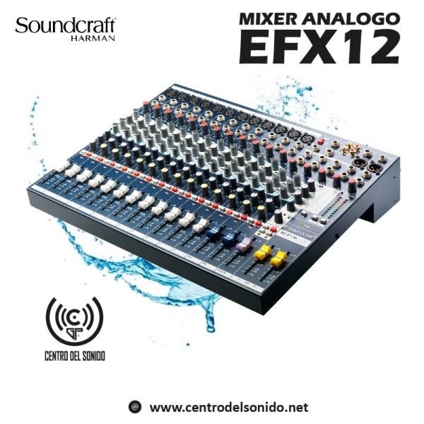 efx12 soundcraft consola mezcladora 12ch + 32 efectos efx12 soundcraft consola mezcladora 12ch + 32 efectos