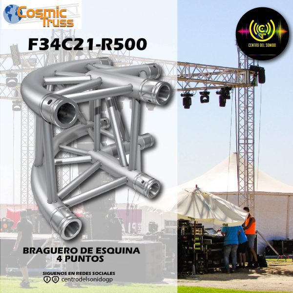 esquinero 2 vías redondeado f34c21 r500 cosmic truss esquinero 2 vías redondeado f34c21 r500 cosmic truss