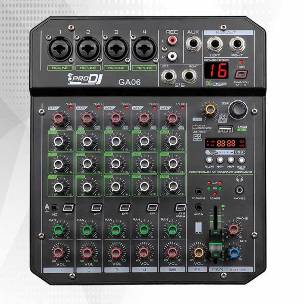 GA06 Mezclador Analogo consola análoga ga06 prodj