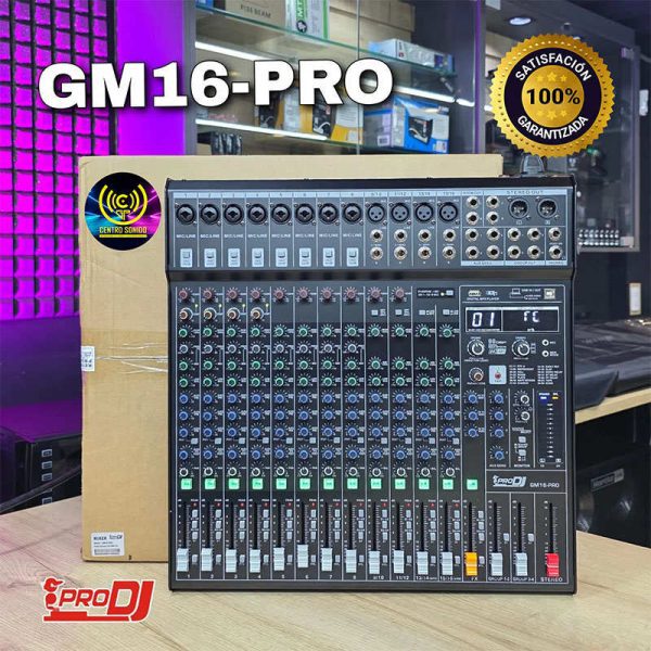 consola de 16 canales con interfaz pro dj gm16 pro consola de 16 canales con interfaz pro dj gm16 pro
