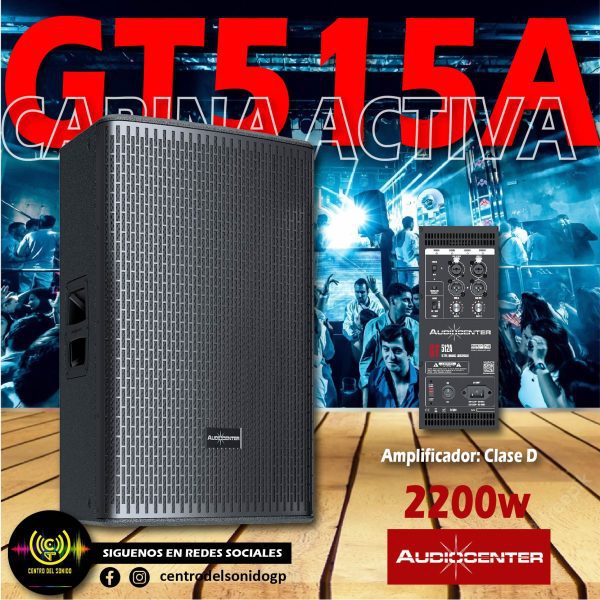 cabina activa gt515a audiocenter 2200w cabina activa gt515a audiocenter 2200w
