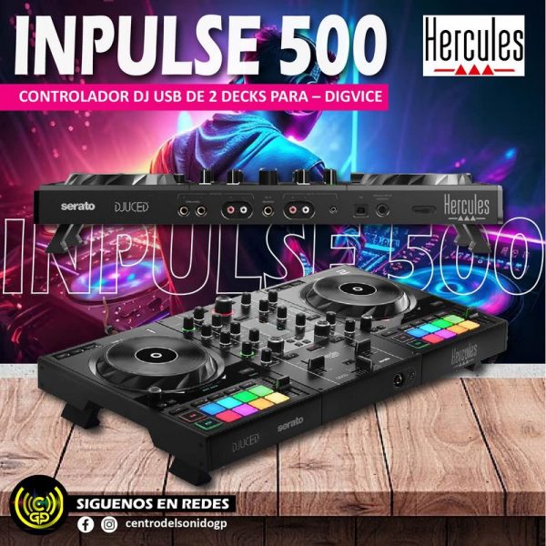 controlador dj inpulse 500 hercules controlador dj inpulse 500 hercules