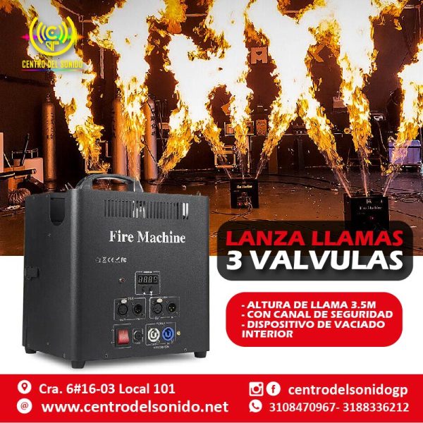 máquina de fuego efecto escenario triple llama dmx máquina de fuego efecto escenario triple llama dmx