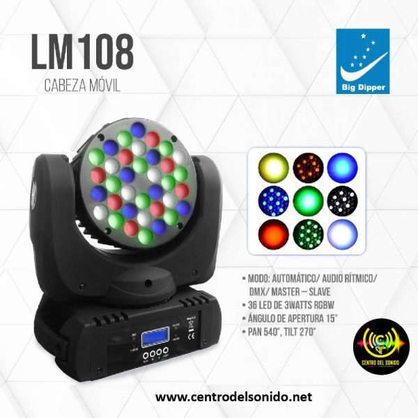 cabeza móvil lm108 big dipper cabeza móvil lm108 big dipper