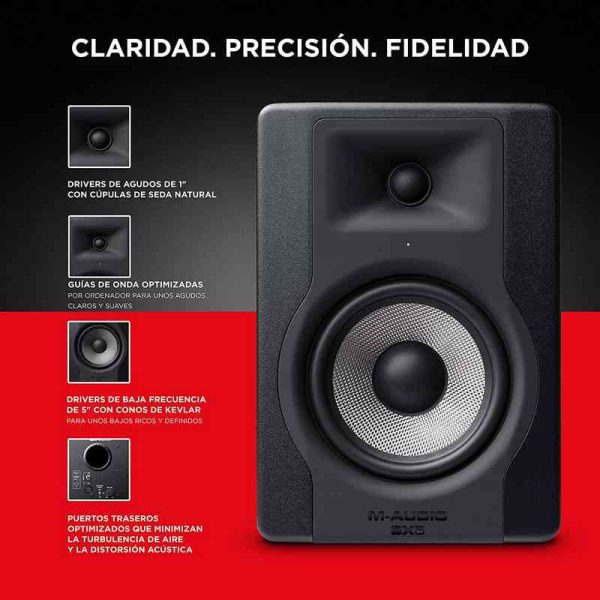 M-Audio BX5D3 Monitor Activo de Estudio02 m audio bx5d3 monitor activo de estudio 5"