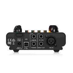 preamplificador e interfaz de audio de tubos behringer mic500usb