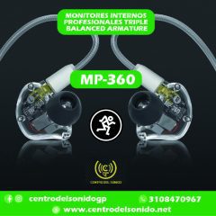 mackie mp 360 auriculares y monitores intrauditivos con controladores de armadura de triple equilibrio