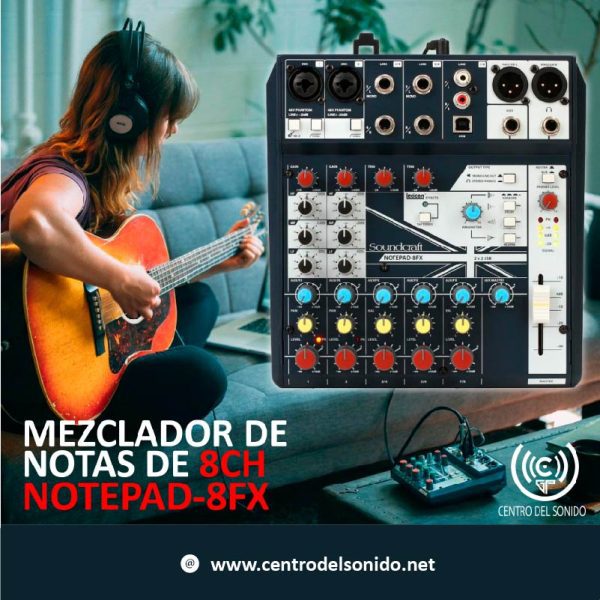 consola con interfaz soundcraft notepad 8fx consola con interfaz soundcraft notepad 8fx