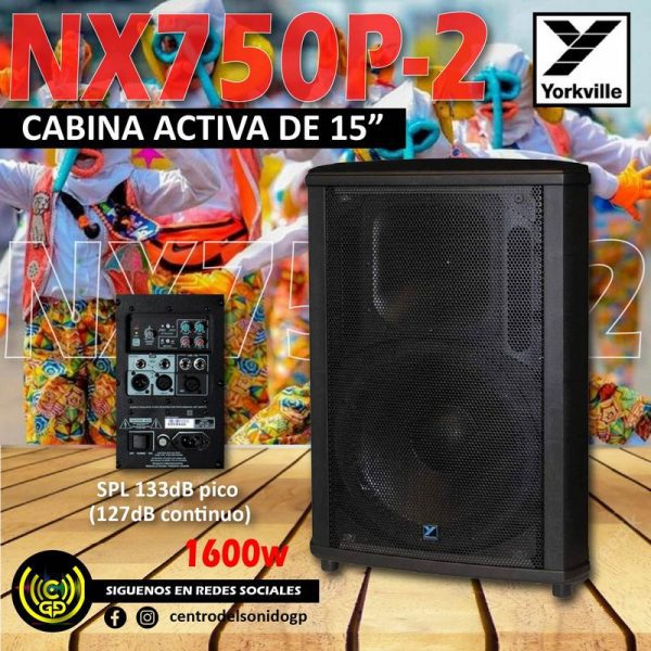 cabina activa nx750p 2 yorkville 1600watt cabina activa nx750p 2 yorkville 1600watt