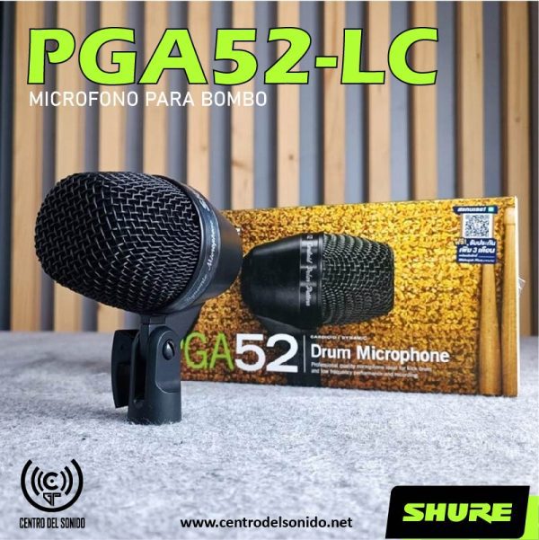 micrÓfono shure pga52 lc para bombo micrÓfono shure pga52 lc para bombo