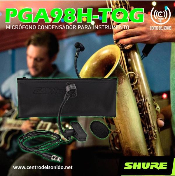 pga98h tqg micrófono condensador cardioide con pinza para instrumento microfono cuello de ganso