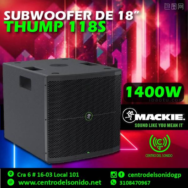 mackie thump 118s subwoofer 18″ mackie thump 118s subwoofer 18″