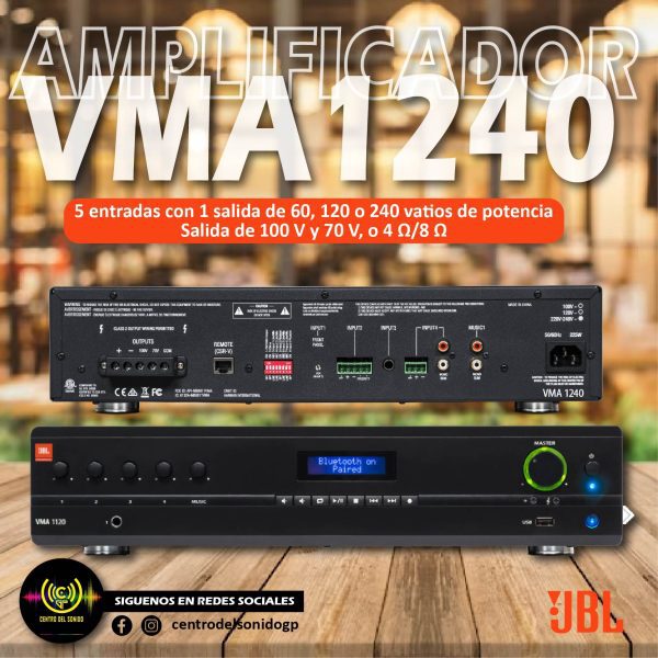 amplificador vma1240 jbl pro amplificador vma1240 jbl pro