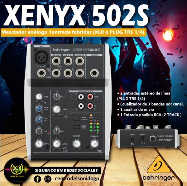 mezclador análogo 502s behringer mezclador análogo 502s behringer