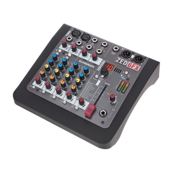 zed 6fx mezclador analógico 6 entradas con fx