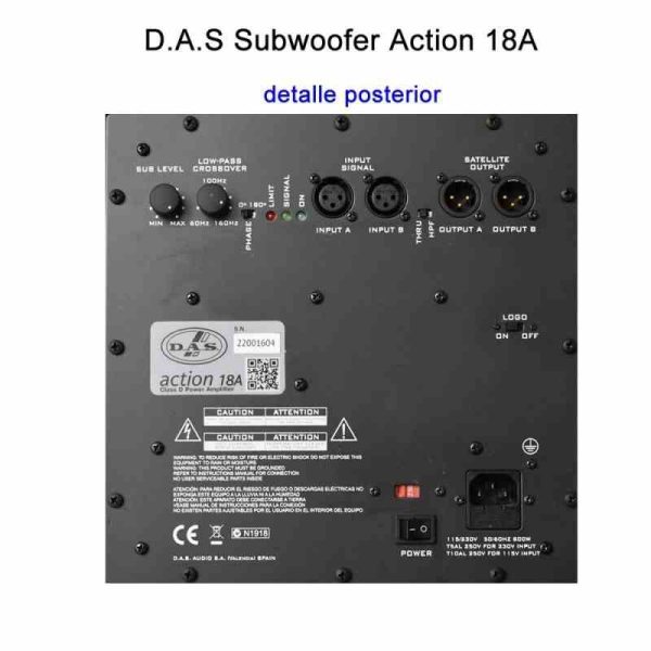 bajo activo das action s18a 1500w
