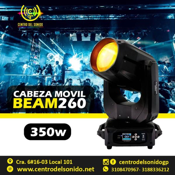 cabeza móvil super beam 260 9r 350w cabeza móvil super beam 260 9r 350w