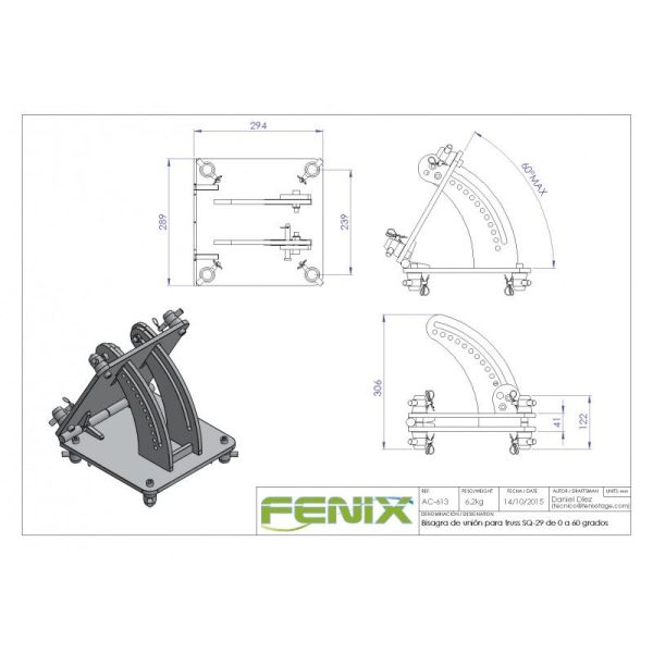 bisagra ac 613 para truss fenix
