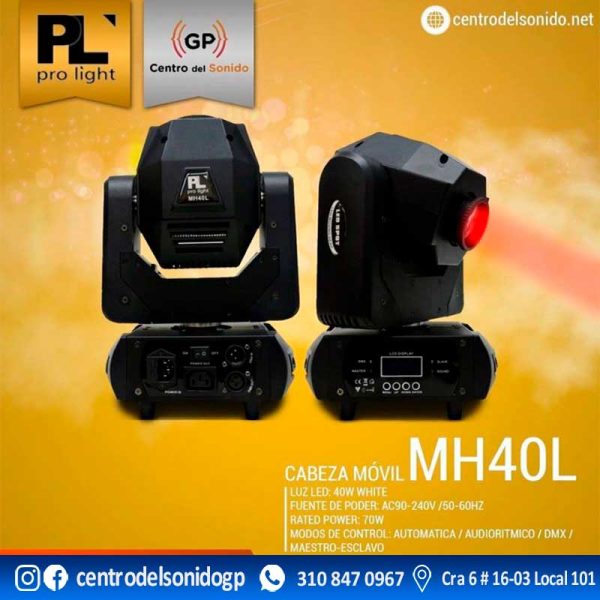 cabeza-movil-mh40l-pl-pro-light-40w cabeza móvil mh40l pl pro light 40w