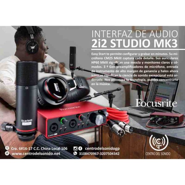 combo scarlet studio 2i2 mk3