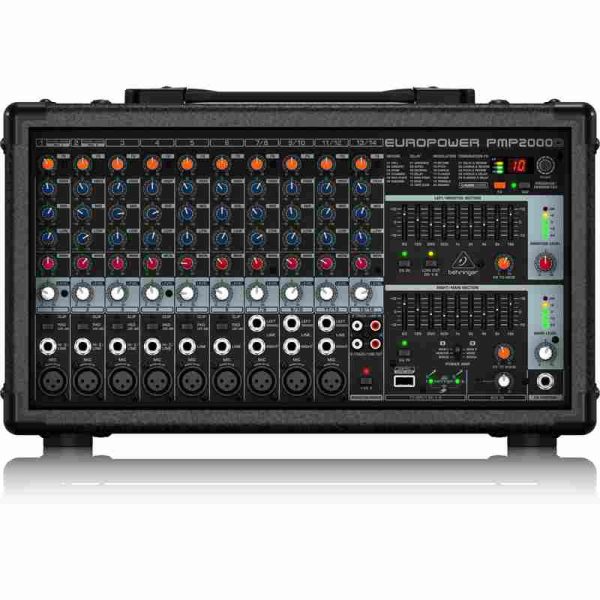 consola activa pmp2000d behringer 14 canales 800watt