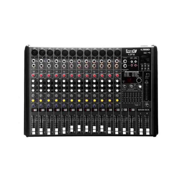 consola análoga de 12 canales con interfaz pro dj 12fx consola análoga de 12 canales con interfaz pro dj 12fx