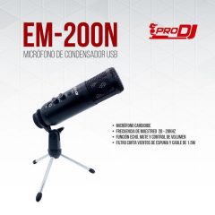 Micrófono de condensador EM200N/prodj