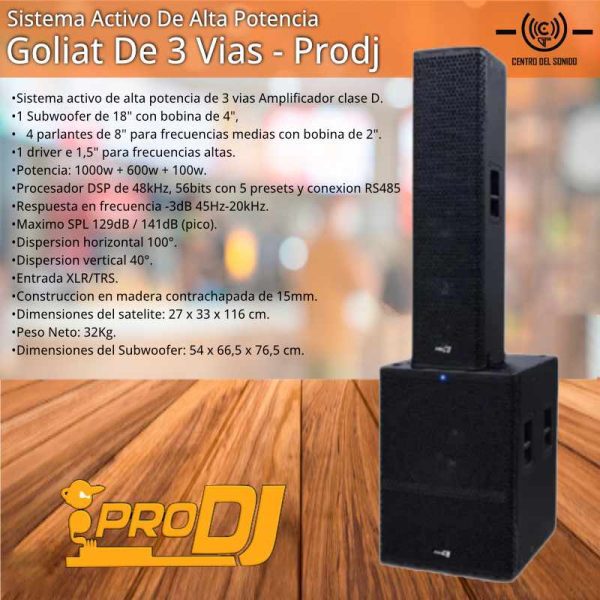 sistema activo de alta potencia goliat de 3 vias prodj sistema activo de alta potencia goliat de 3 vias prodj