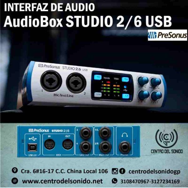 interfaz-studio-2-6-usb-presonus interfaz studio 2. 6 usb presonus