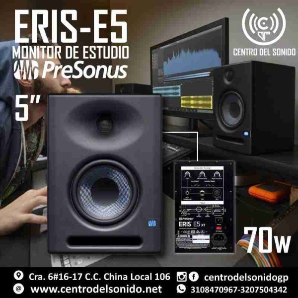 monitor-eris-e5-presonus monitor de estudio activo de 5″ presonus eris e5 xt