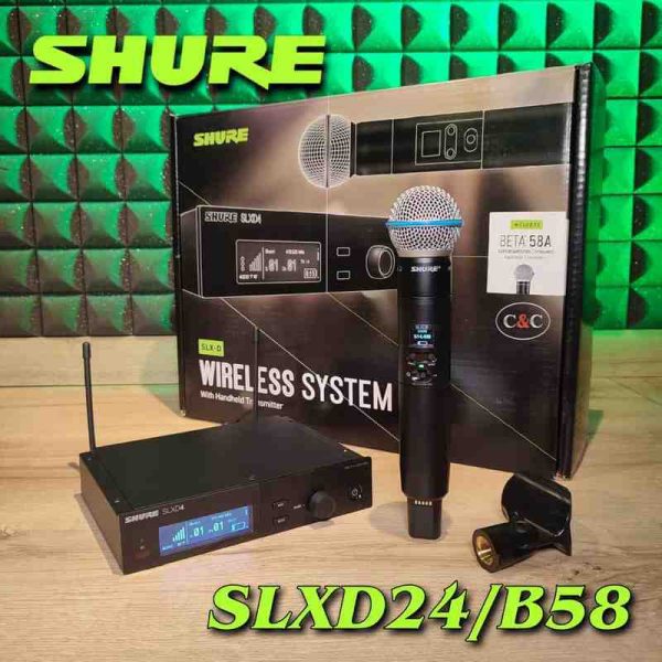 microfono shure de mano slxd24/b58 h55 microfono shure de mano slxd24/b58 h55