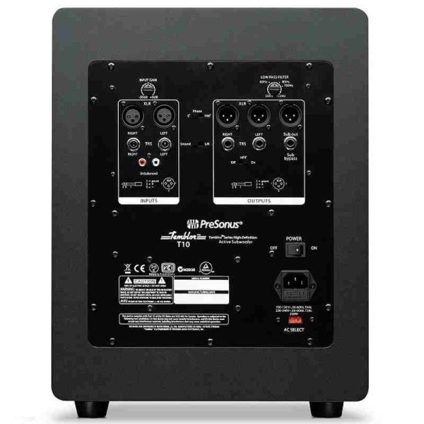 subwofer activo presonus temblor t10