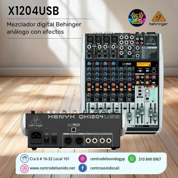 mezclador digital behinger análogo x1204usb con efectos mezclador digital behinger análogo x1204usb con efectos