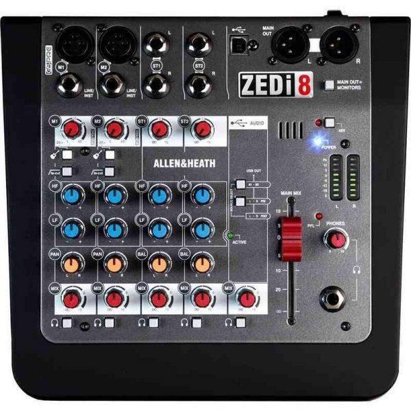 allen & heath zedi 8 mezclador híbrido compacto/interfaz usb