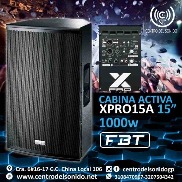 Cabina Activa X-PRO 15A FBT/CENTRODELSONIDO.NET