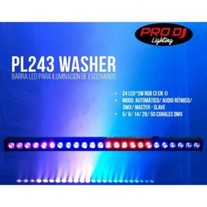 Barra Led PL243 WASHER PRO DJ,Barra Led PL243 WASHER PRO DJ/centrodelsonido.net