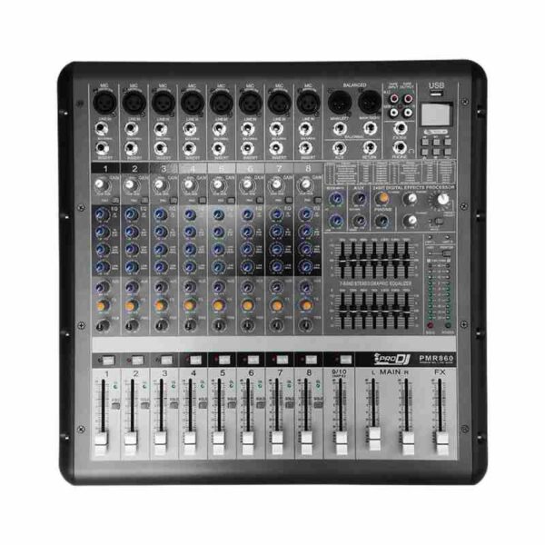 Consola Amplificada PMR860 Pro DJ 8canales