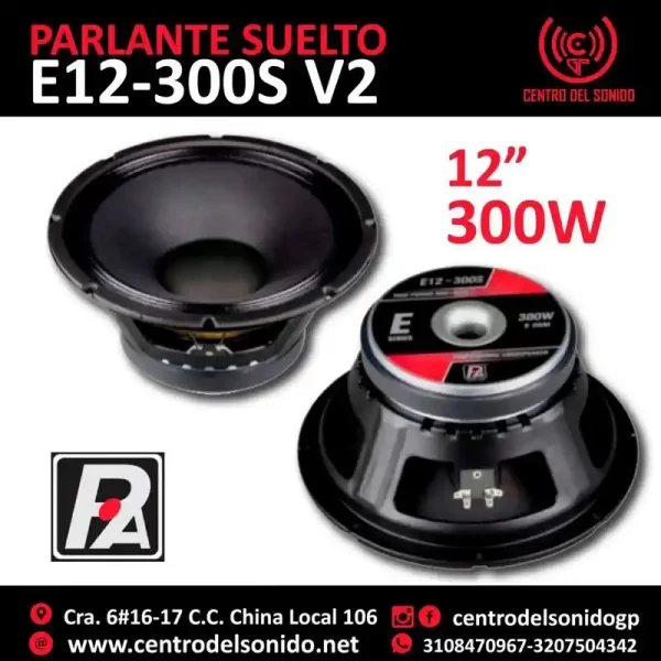 parlante e12 300s v2 p.audio