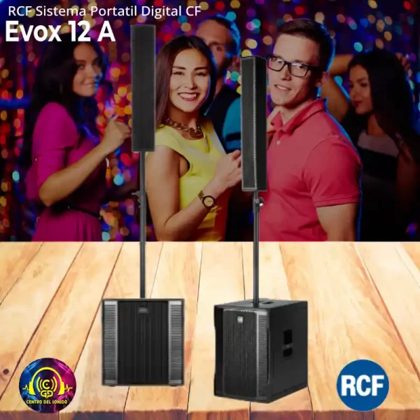 evox 12 a rcf sistema portatil digital cf