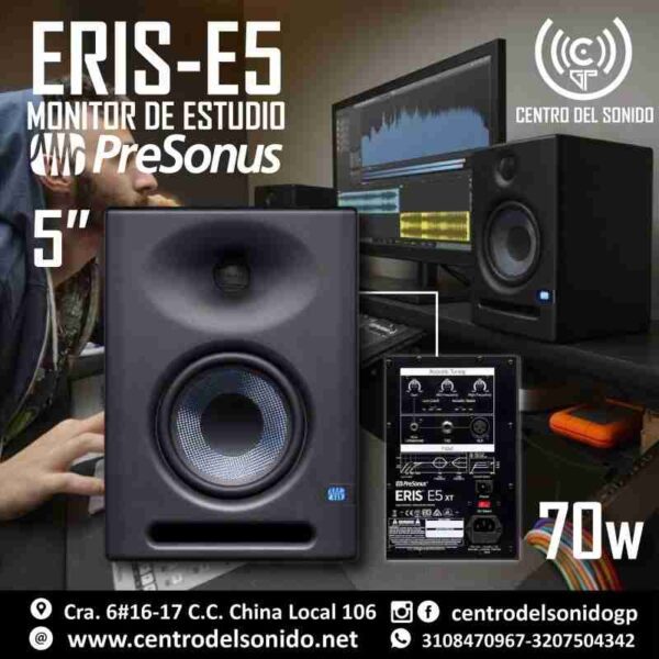 MONITOR DE ESTUDIO ACTIVO DE 5″ PRESONUS ERIS E5 XT,MONITOR DE ESTUDIO ACTIVO DE 5″ PRESONUS ERIS E5 XT/centrodelsonido