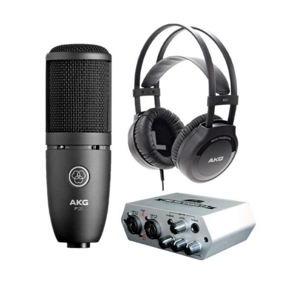 Kit Estudio Grabación: Mic + Audifonos + GRATIS INTERFAZ