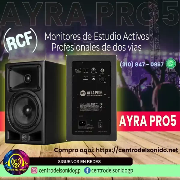 monitor activo profesional de 2 vias rcf ayrapro5